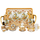 Golden Patterned Coffee Set