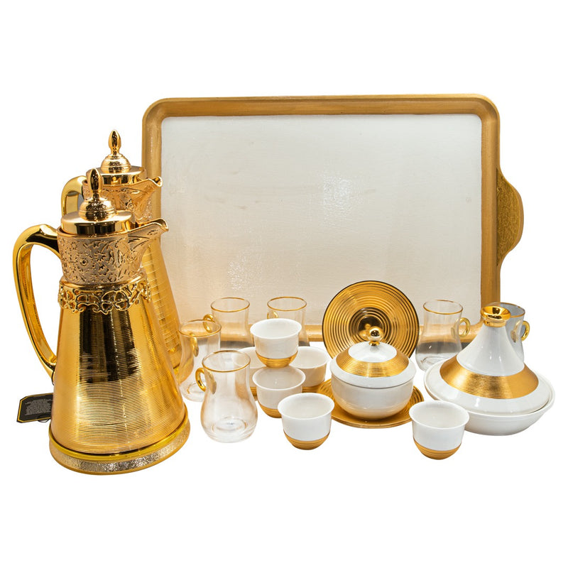 Golden White Coffee Set