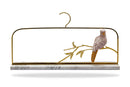 Golden Hanging Branch with White Canary and Marble Base