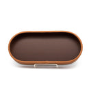 Elegant Wooden Leather Tray