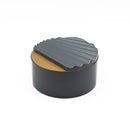 Black Gold Round Container