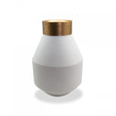 White Modern Vase with Golden Trim