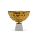 Gold Round Iron Marble Bowl