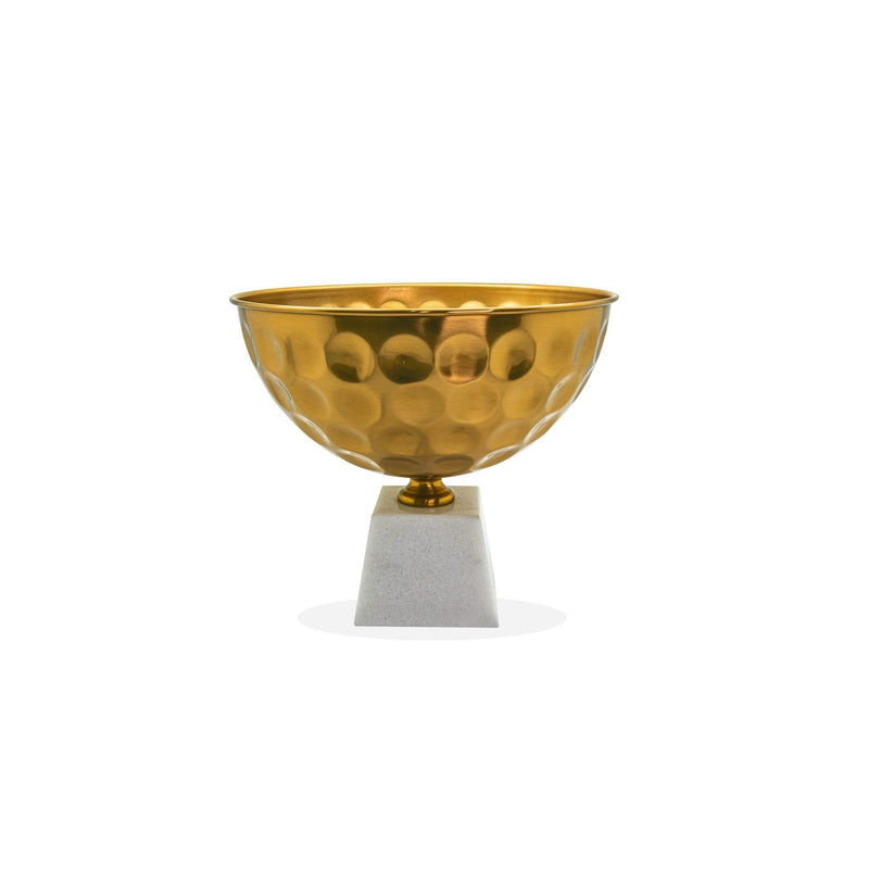 Gold Round Iron Marble Bowl