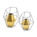 Black & Gold Steel Vase