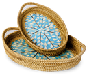 Oval Rattan Tray