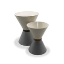 Light and Dark Modern Hourglass-inspired Sculpture