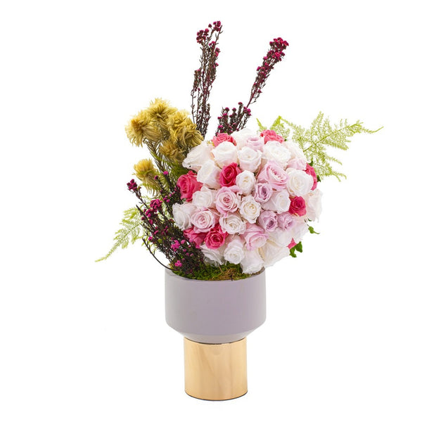 Preserved Flowers in Flower Vase