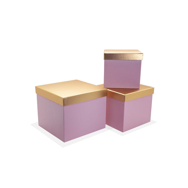 Gold & Pink Square Box