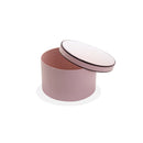 Round Pink Box with Brown Lining