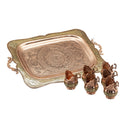 Turquoise Stones Tea Cups & Tray