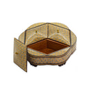 Hexagonal Flower Wooden Box with 3 Compartments