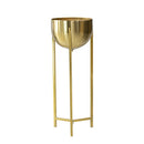 Tall Gold Flower Planter