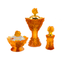 Floral Design Bukhoor Crystal Set