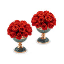 Preserved Flowers in Handmade Turquoise Stone Vase