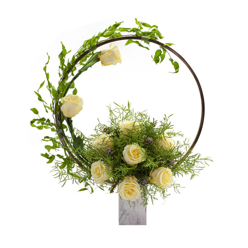 Preserved Flowers with Flower Stand