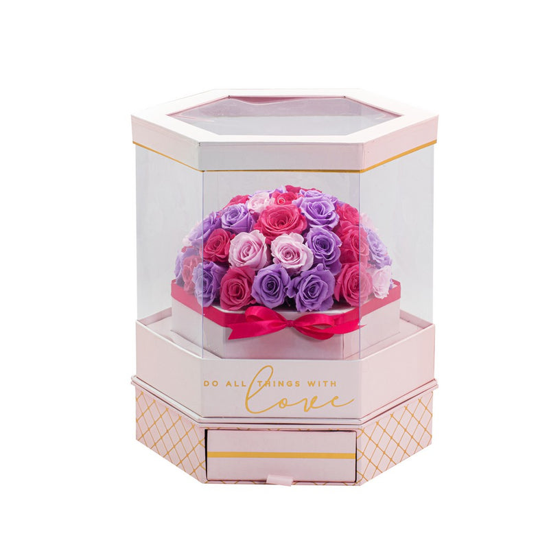 Preserved Flowers with Flower Box