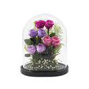 Freestyle Preserved Flowers in Glass Dome
