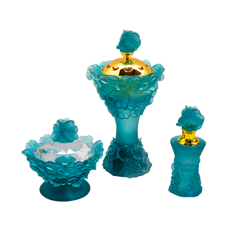 Floral Design Bukhoor Crystal Set