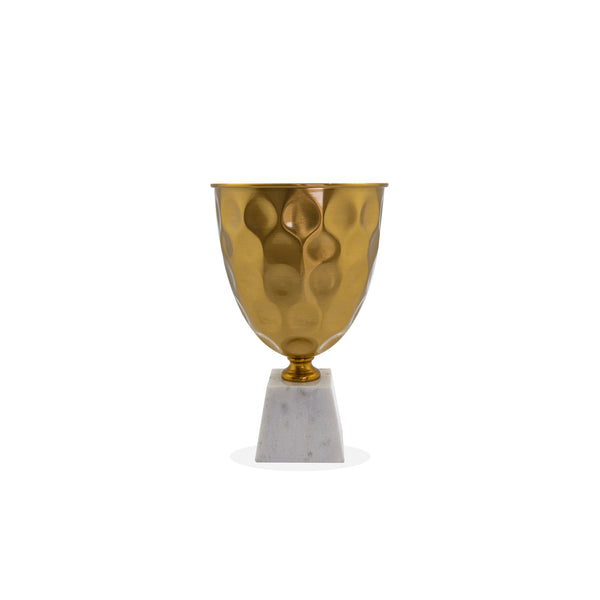 Gold Round Iron Marble Vase