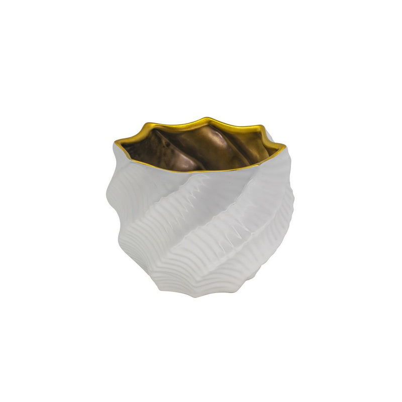 White Ceramic Bowl Vase