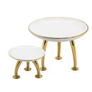 White Gold Ceramic Plate