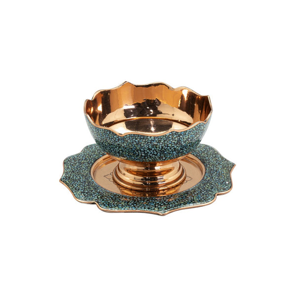 Turquoise Stones Cup & Saucer